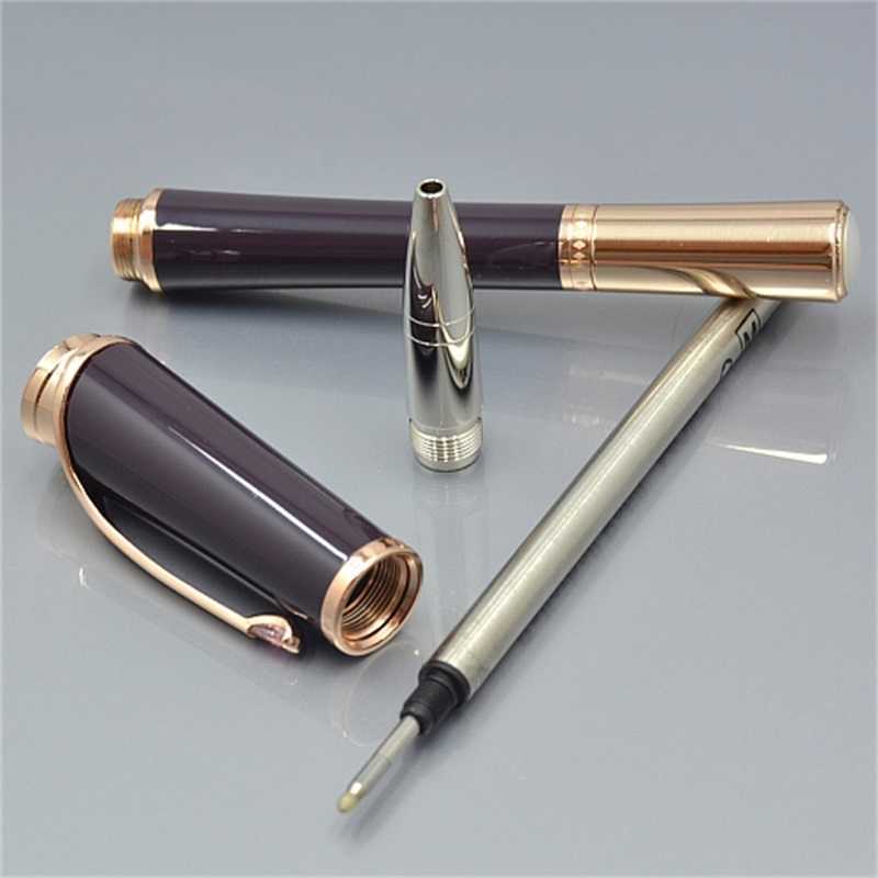 

Ballpoint Pens Low price promotion - High quality pen Monaco Princess Grace kelly Roller ball pens office School supplies with Diamond cap and Serial 08OB, As picture show