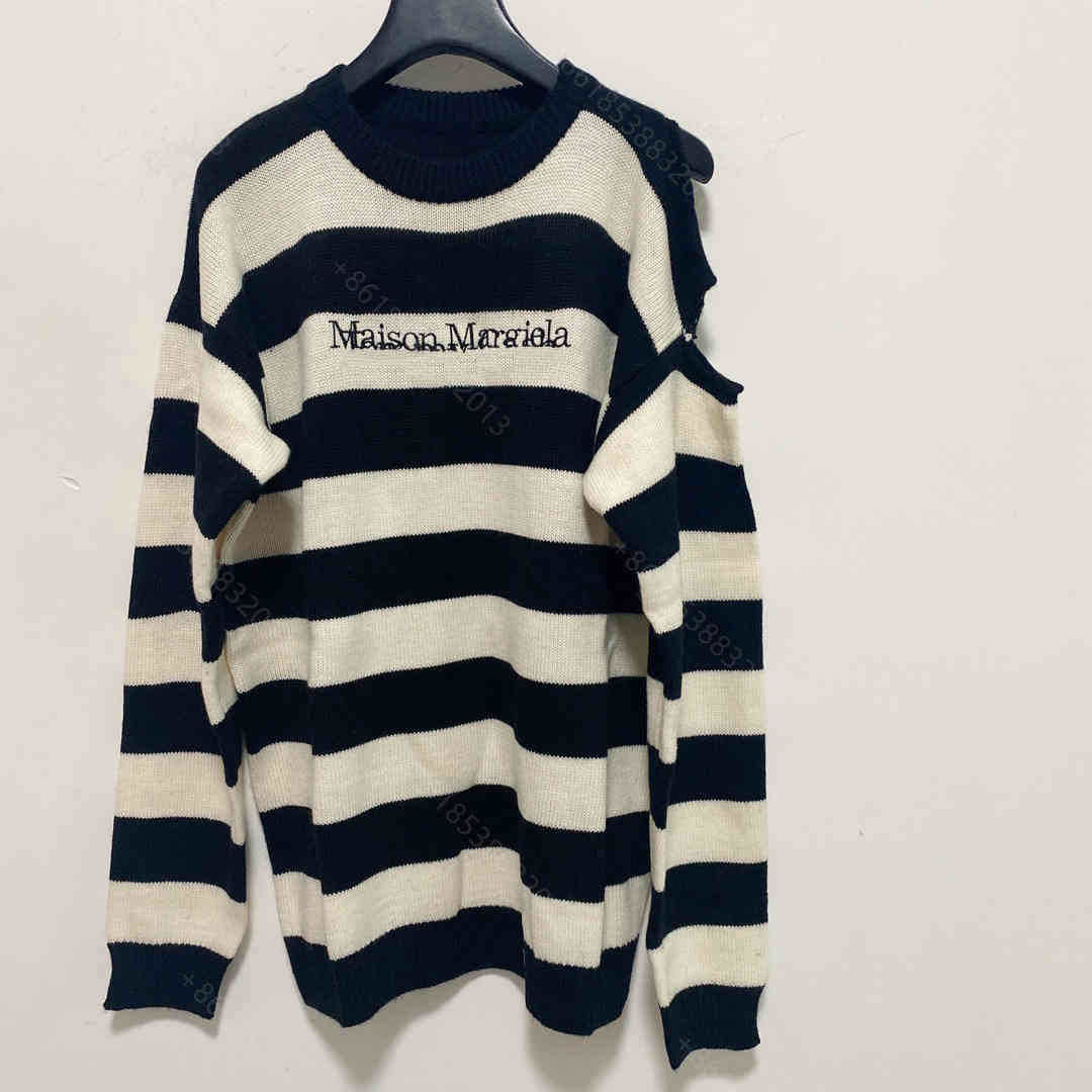 

Classic design wool knit dress sweater for women striped jacquard long sleeve casual midi dresses off-shoulder wholesale high-end designer c, Black;gray