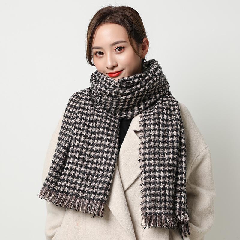 

Scarves Scarf Fashion Warm Imitation Cashmere Women's Winter Long Style Windmill Checked Shawl
