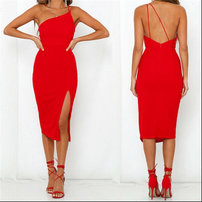 

split bandage bodycon summer women dresses spaghetti strap evening party beach solid color black red, Black;gray
