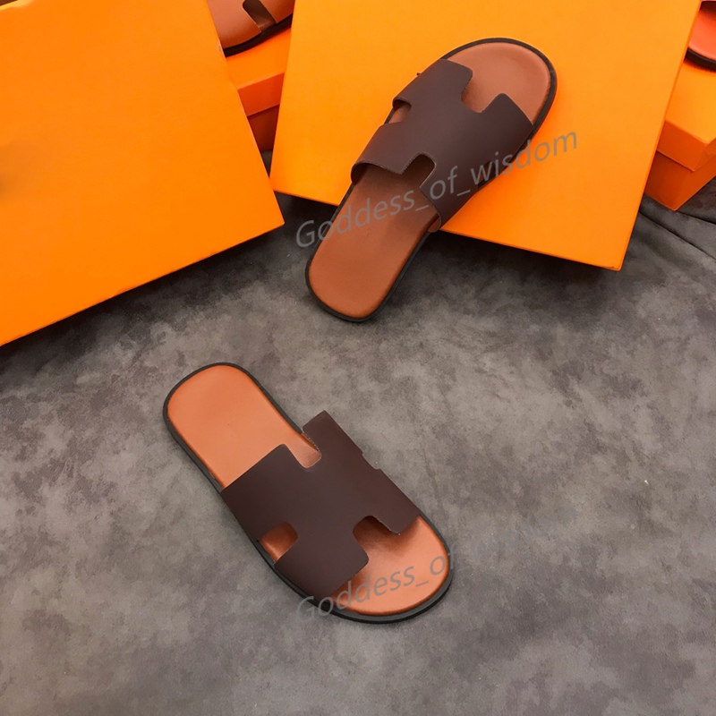 

designer Men's half slipper Genuine Leather European Cowhide style sandals men shoes loafers Large size slippers, Black