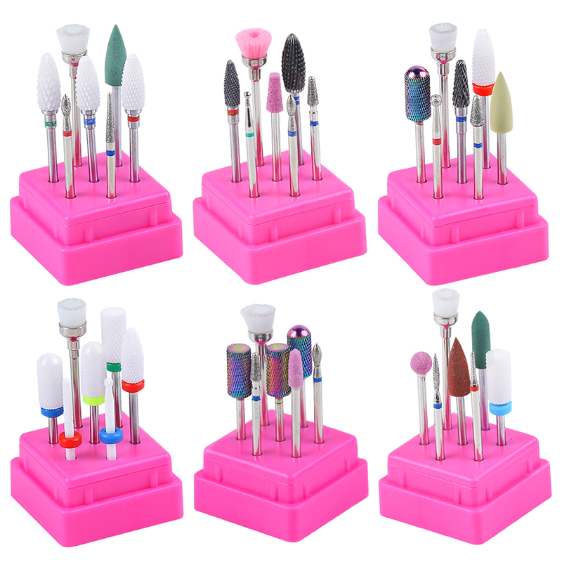 

Combined Nail Drill Bits Set Ceramic Manicure Milling Cutters Electric Rotary Nails File Tools Kit Professional Cuticle Gel Polish Clean
