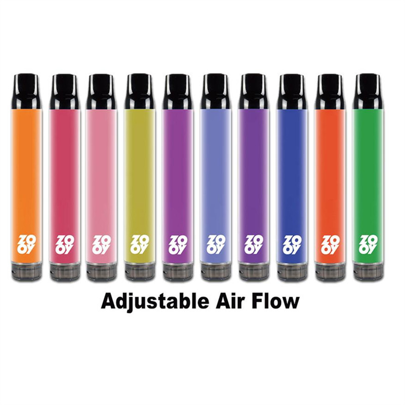 

ZOOY PUFFS xxl 1600 puffs electronic cigarette disposable vape pen Pre Filled Pods Vapes Cartridge 0MG Air can be adjusted at the bottom