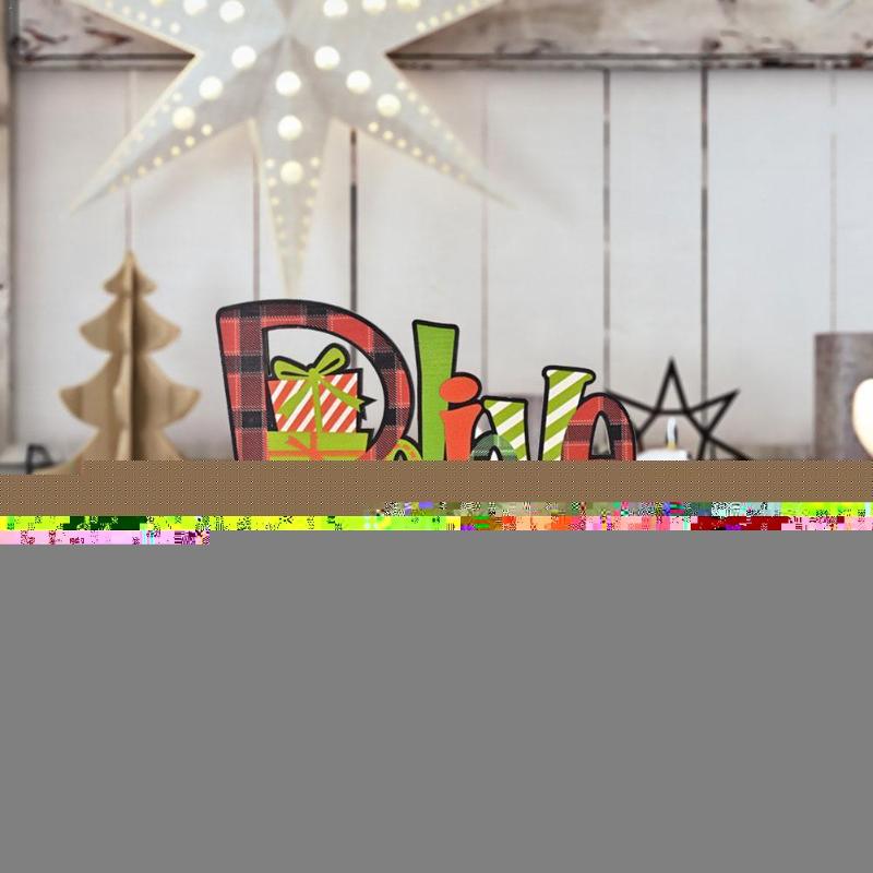 

Christmas Decorations Decoration Wooden Letter Ornaments Desktop Creative Printing