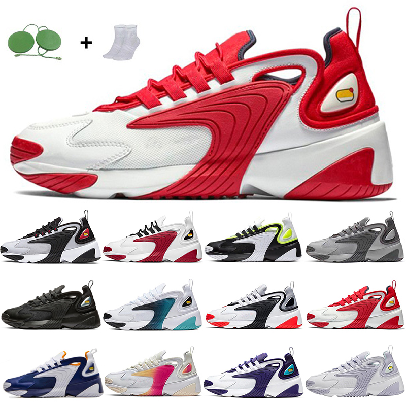 

M2ks Tekno Zoom 2K Men Women Running Shoes Triple Black White Race Red Royal Blue Outdoor Sports Shoe Size 36-45, Color 10