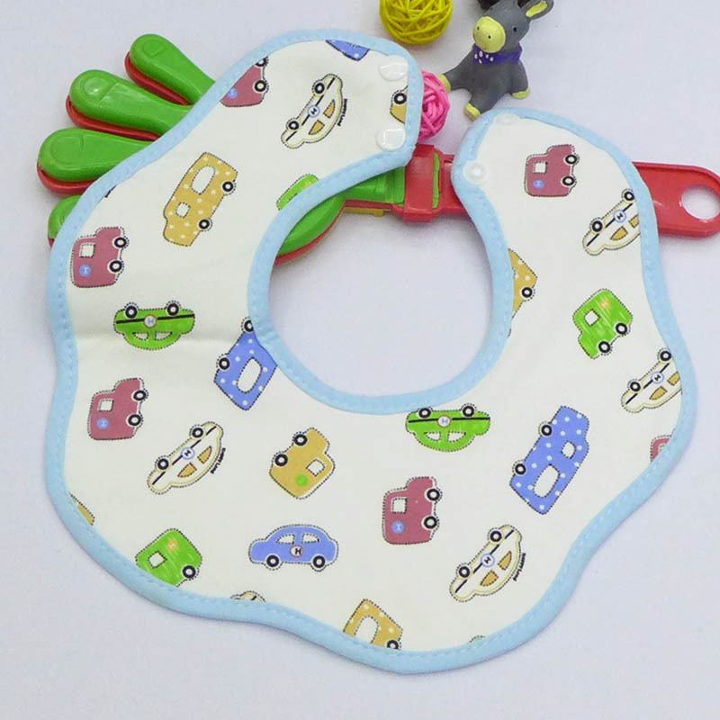 

mother products pure waterproof plum shaped bib baby cartoon all cotton saliva towel