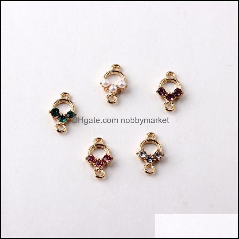 

Metals Loose Beads Jewelry Zircon Pearl Pendant Double Hole Connector Pendants For Making Diy Necklaces Earrings Bracelets Aessories Wish Gi