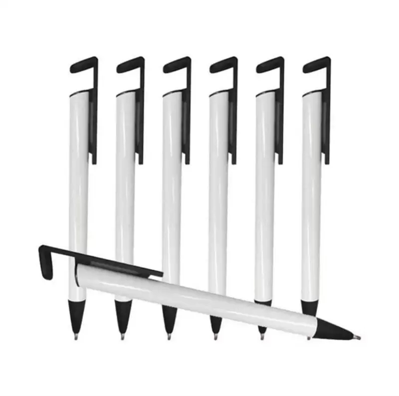 

Sublimation Blank Ballpoint Pen Black Ink Aluminum DIY Customized Ballpoint Pens School Office Stationery Supplies, White