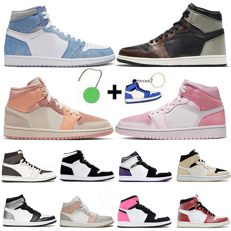 

2021 Fashion With Socks Jumpman 1s 1 Men Womens Basketball Shoes High OG Hyper Royal Shadow 2.0 Fearless Digital Pink Chicago Trainers Sports Sneakers Size 12, A11 mid familia 36-46