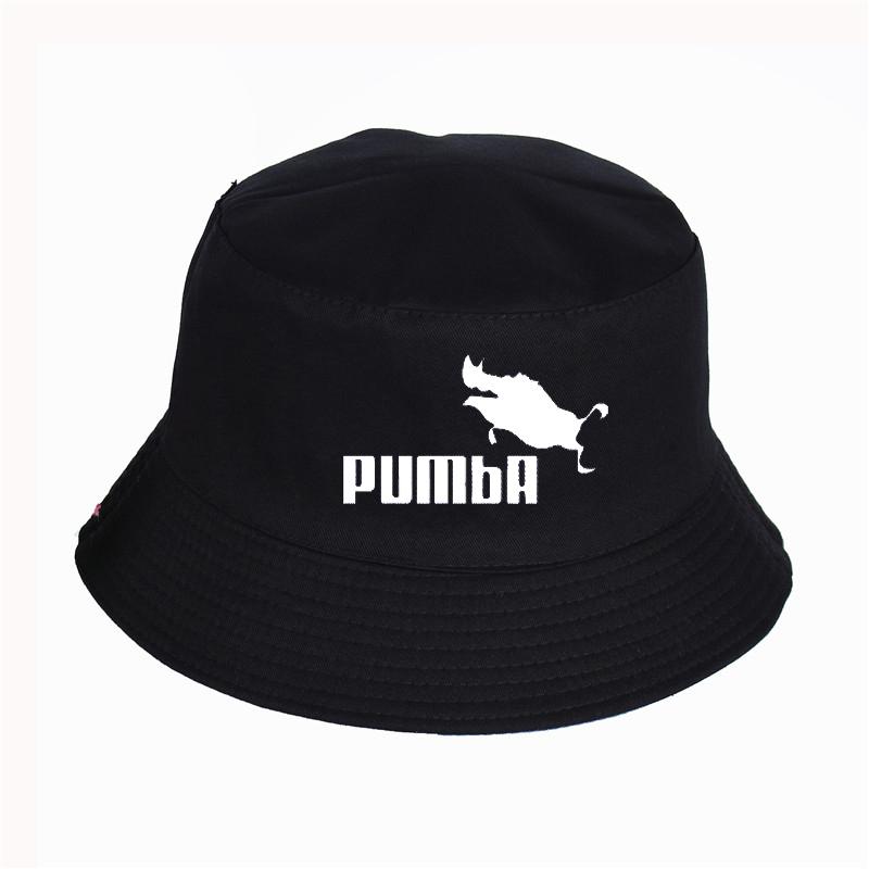 

Cloches 2021 Pumba Logo Print Panama Bucket Hat High Quality Cap Summer Sport Sun Visor Fishing Fisherman, White