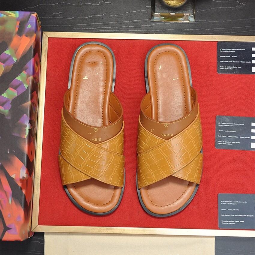

Luxury Couples Stylish Adult Sandals Slip-Proof Thick-Soled Indoor Outdoor Slippers designer Men Flip Flops House Sleepers Shoes man Home, #13