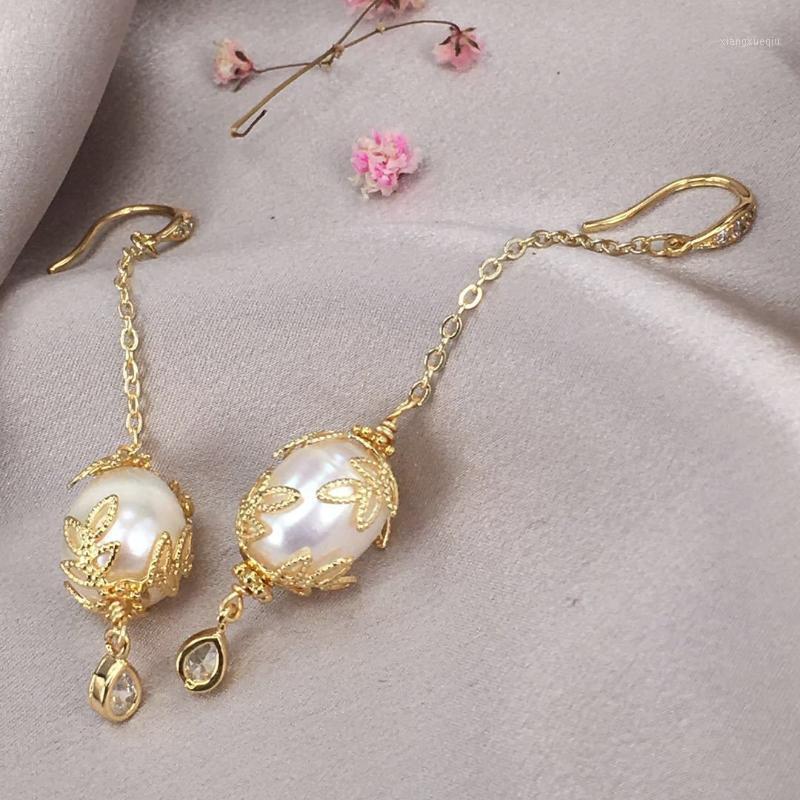 

Light Luxury Pearl Ear Hooks, Simple And Personalized Jewelry, Long Step Rocking Earrings, Temperament, Fashio Dangle & Chandelier, Silver