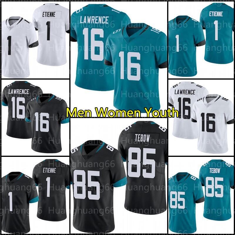 

16 Trevor Lawrence 85 Tim Tebow 1 Travis Etienne Football Jersey Josh Allen Robinson mens women youth kids, As