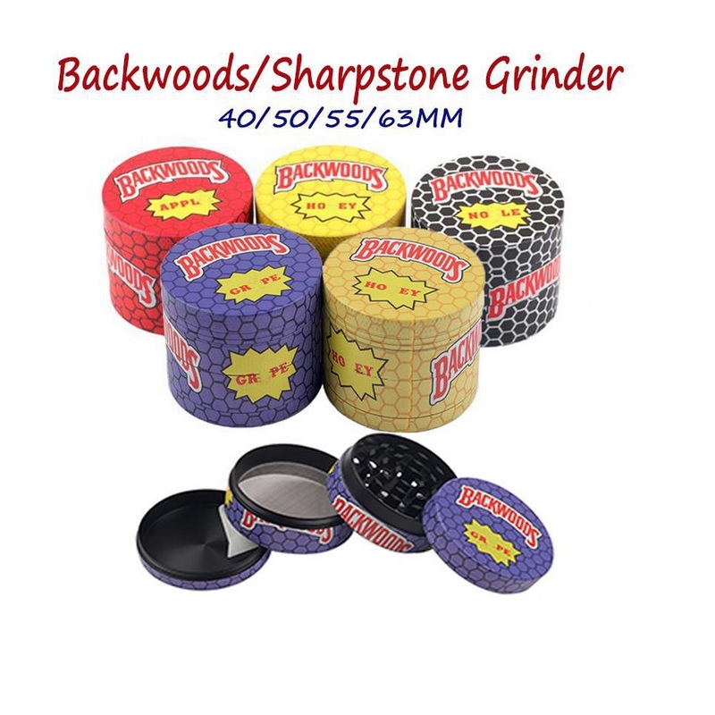 

4 Layers Backwoods Smoking Accessories Grinder Sharpstone Herb Grinder40/50/55/63mm Metal Zinc Alloy Tobacco Crusher Dry Herbal Grinders OEM logo