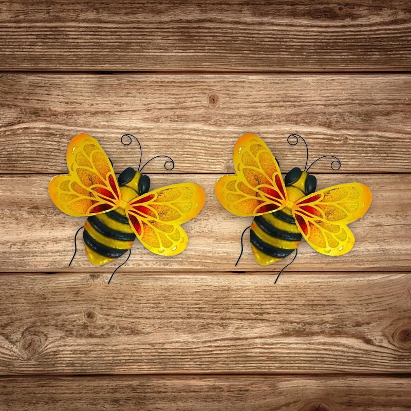 

Bumble Bee Garden Wall Decoration Simulation Bees Yard Fence 3D Sculpture Ornaments Landscape Home Door Hanging Pendants Decorative Objects
