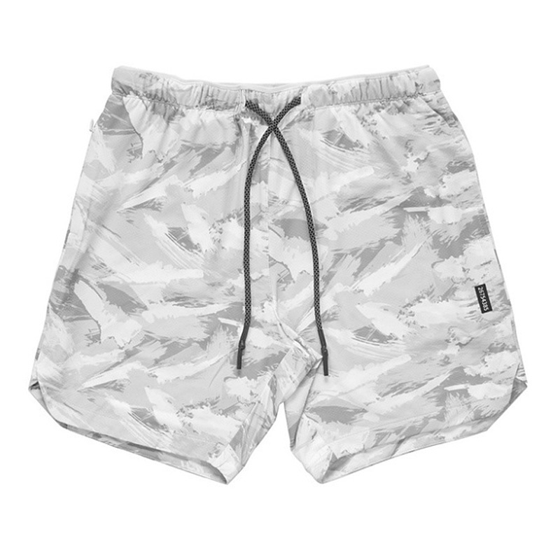 

Asrv Gym Men's Summer Quick-drying Breathable Running Sports Shorts Bodybuilding Fitness Short Pants Jogging Camo Casual, Gray camouflage