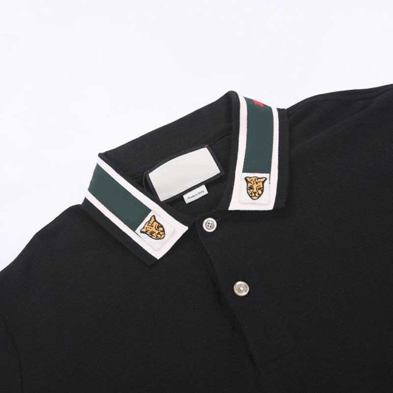 

designer stripe polo shirt t shirts snake polos bee floral Tiger embroidery mens High street fashion horse poloT-shirt, Shipping supplement