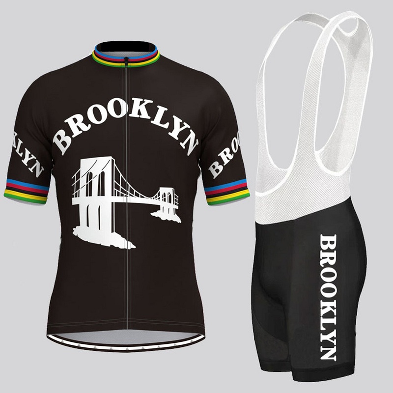2021 New Retro Brooklyn Men's Summer Cycling Jersey Kit-image-723449840