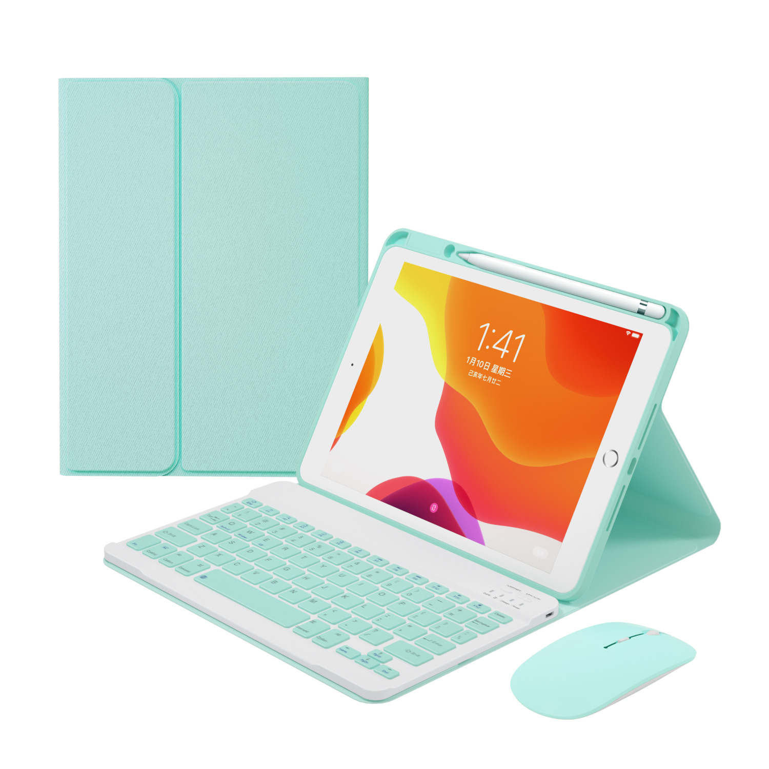 

The new For ipad9 10.2 backlit wireless keyboard case comes with a detachable pen slot