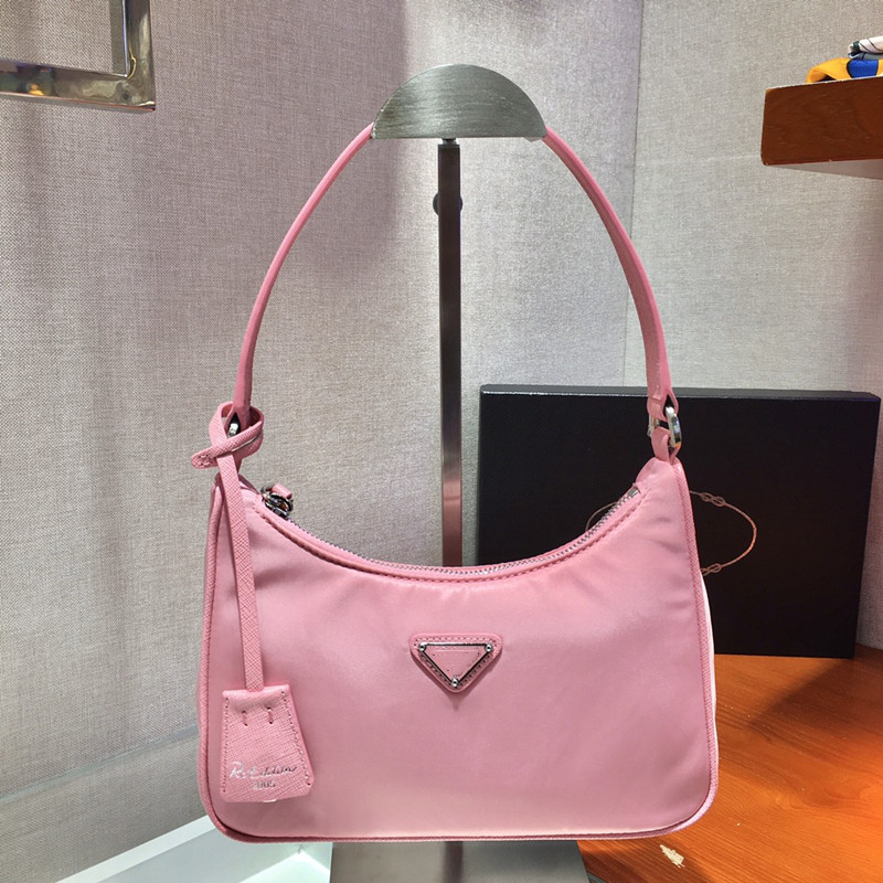 

Newest With box Handbag Nylon Hobo Bag Leather Shoulder Strap Underarm Bag for women Handbags, Customize