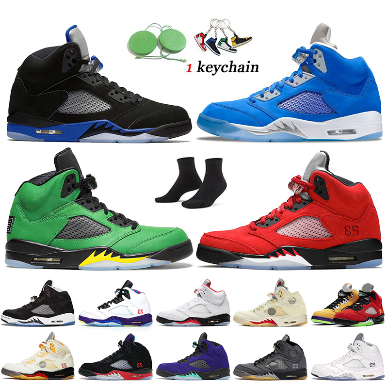 

Top Quality Jumpman Mens Basketball Shoes Air Jordan Retro 5 5s Racer Blue Bluebird Oregon Ducks Raging Bull White Off Sail Oreo Nik Trainers Sneakers Alternate Grape, C9 raging bull 40-47