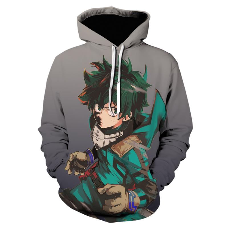 

Men's Hoodies & Sweatshirts My Hero Academia Anime 3D Men Long Sleeve Sweatshirt Harajuku Casual Women Hooded Pullover Clothes Mens, Black