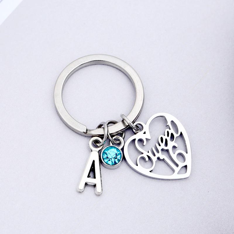 

Keychains Europe And America Charm Stainless Steel Key Chain Jewelry Heart Hollow Sweet 16 Birthday Pendant