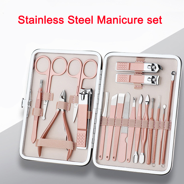

nail clipper tool set professional stainless steel nail's scissors cutter tweezer tools family foot hand care accessories