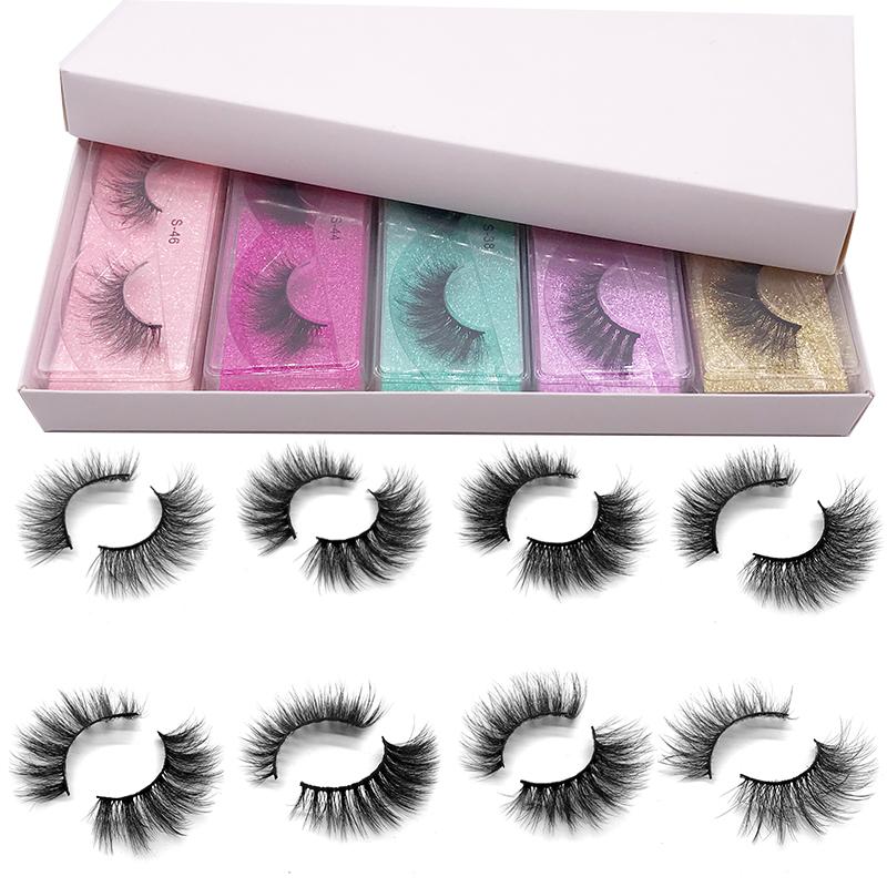 Wholesale 5D Faux Mink Eyelashes Silk Lashes Natural Long Eyelash Extension Fluffy Lash Pack Makeup Tools-image-726689847