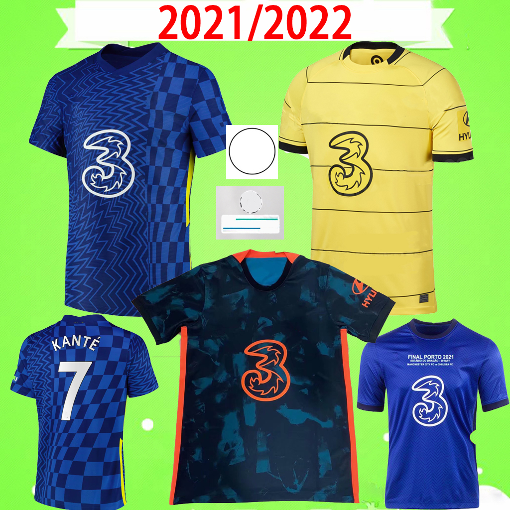 

21 22 WERNER HAVERTZ CHILWELL ZIYECH Soccer Jerseys 2021 2022 PULISIC home blue away third fourth Football Shirts KANTE MOUNT SILVA ABRAHAM Adult Men kit, League font 21/22 mens