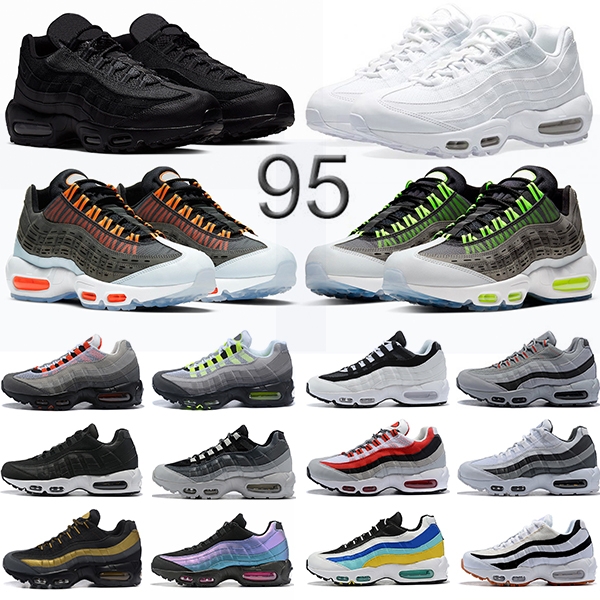 

Top Quality 95 Running Shoes Men Women Triple Black White Neon Laser Fuchsia Red Orbit Bred 95s Mens Trainers Sports Sneakers Chaussures