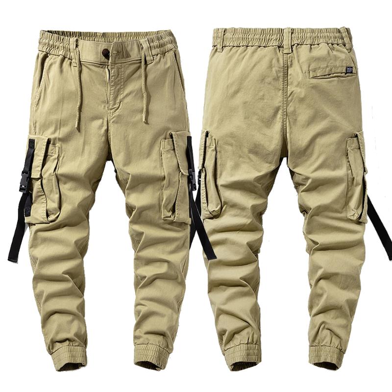 

Men's Pants Japan Style Cargo Men Harajuku Multi-Pockets Cotton Trousers Streetwear Casual 2021 Brand Slim Fit, Khaki3