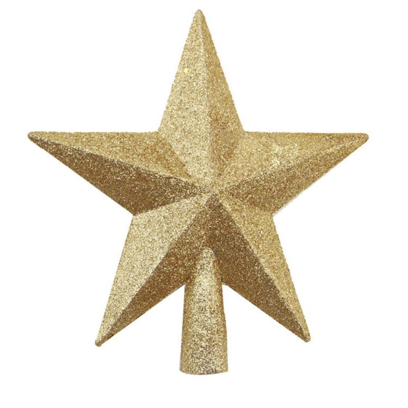 

Christmas Decorations Glitter Tree Topper Star Decoration For Home Xmas Top Ornaments Year Decor