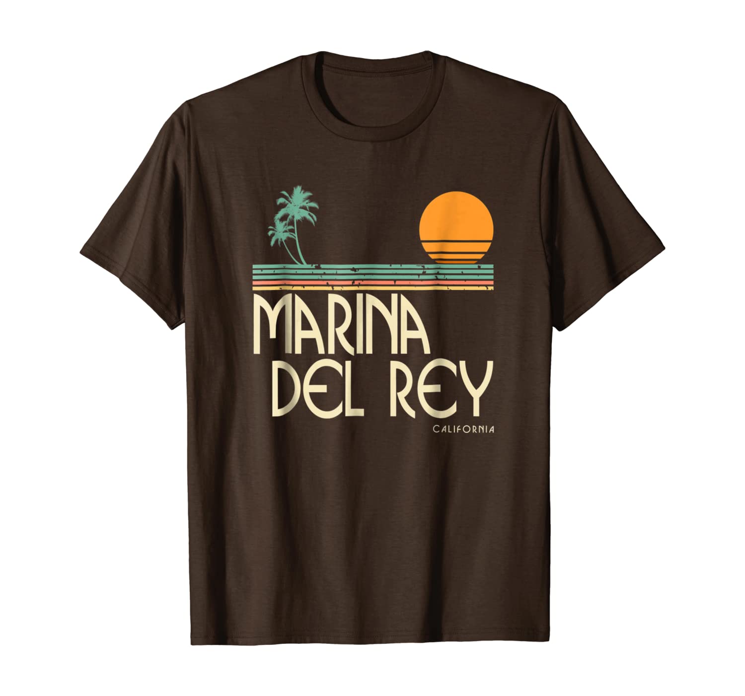 Vintage Marina Del Rey California T-Shirt-image-711337081