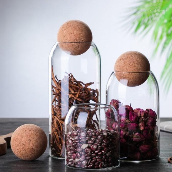 

Storage Bottles & Jars Creative Tea And Coffee Container High Borosilicate Glass Jar Kitchen Household Sealed Bottle