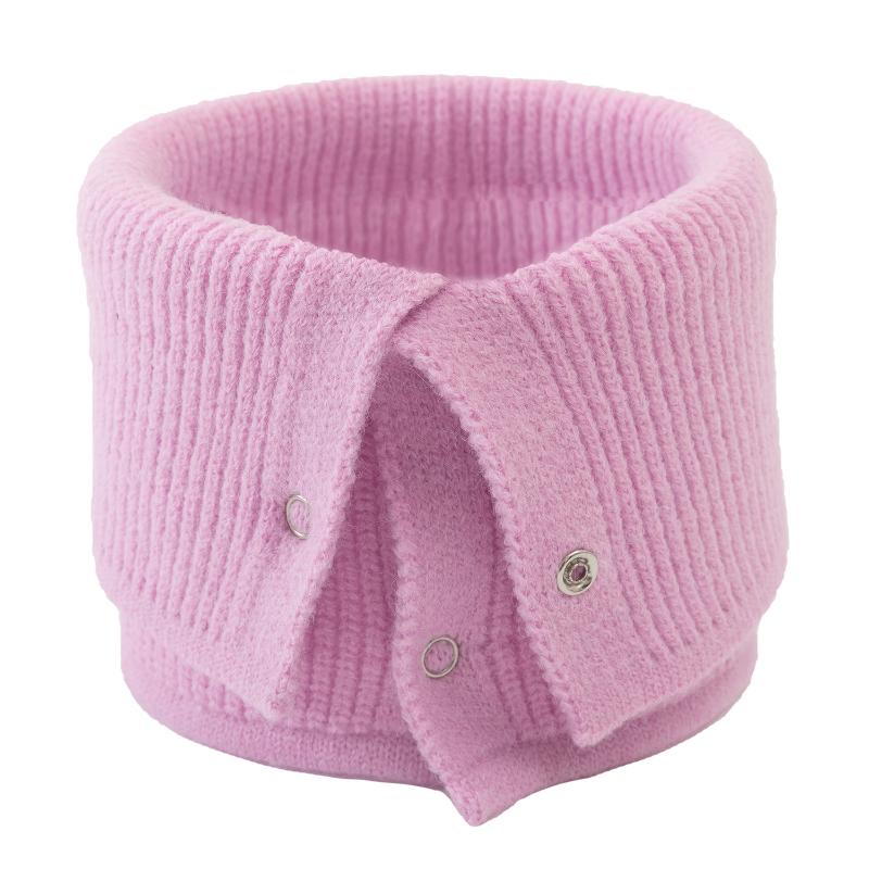 

Scarves Fashion Women Ring Scarf Warm Collar Solid Winter Knittnd Button Neck Outdoor Unisex Cycling Windproof Detachable
