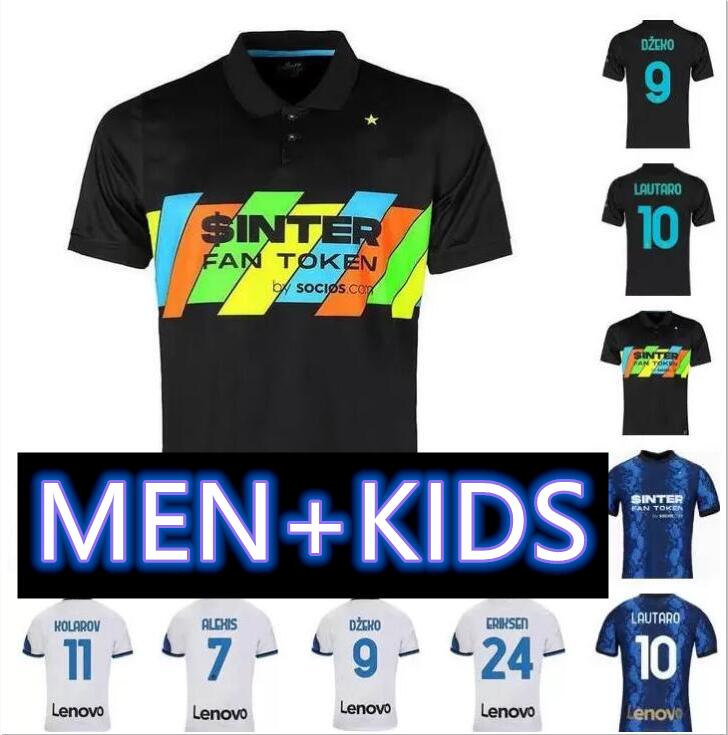 

INTER Dzeko BARELLA LAUTARO soccer jerseys VIDAL ERIKSEN ALEXIS HAKIMI 21 22 GODIN BROZOVIC J.CORREA CALHANOGLU football shirt 2021 2022 uniforms men + kids kit, Army green