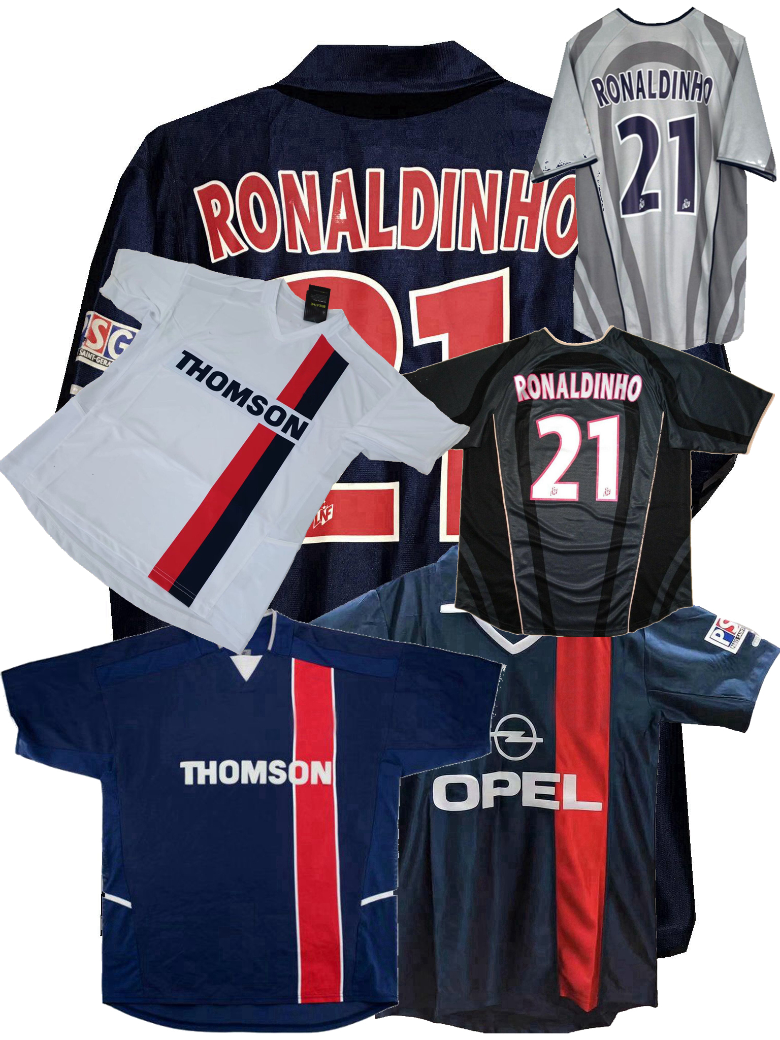 

Retro classic soccer jerseys 2001 2002 2003 Paris OKOCHA ARTETA HEINZE ANELKA POCHETTINO ALOISIO LLACER RONALDINHO 01/02/03 HOME football shirt, 02/03 away
