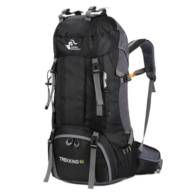

Backpack 50L & 60L Outdoor Camping Climbing Bag Waterproof Mountaineering Hiking Backpacks Molle Sport Rucksack, 50l dark blue
