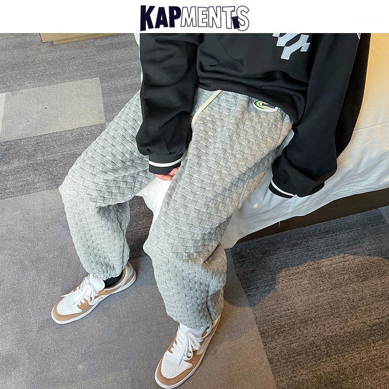 

Men' Pants KAPMENTS Men Black Casual Baggy Sweatpants 2021 Mens Winter Cotton Sweat Joggers Male Vintage Streetwear Korean Trousers