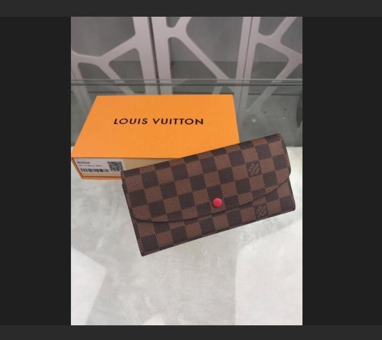 

2021 lv LOUIS bag vitton leather wallet women long purses credit card Holder Classic Style brand Clutch bags, Red;black