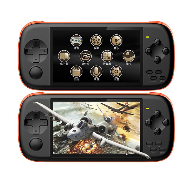

Portable Game Players POWKIDDY J6 Handheld Console 4.3 Inch IPS HD Screen 1000mA 16GB Simulator Arcade MAME Built -In 2300 Games Children's