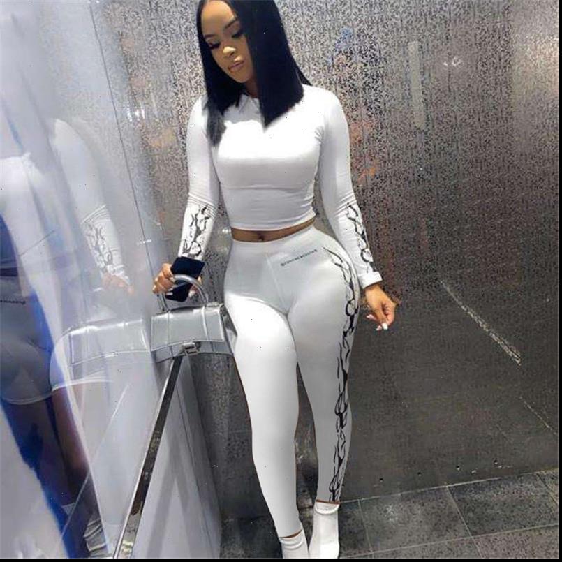 

autumn women tracksuits ladies tracksuit female elastic long sleeve two piece set sportwear fitness 2 matching, Gray