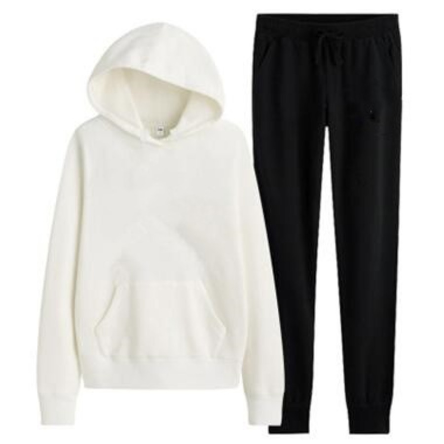 

Womens fashion hoodies Tracksuits Autumn Spring Long Sleeved Two-piece Jogger Set Ladies Fall Sweat Suits, Black