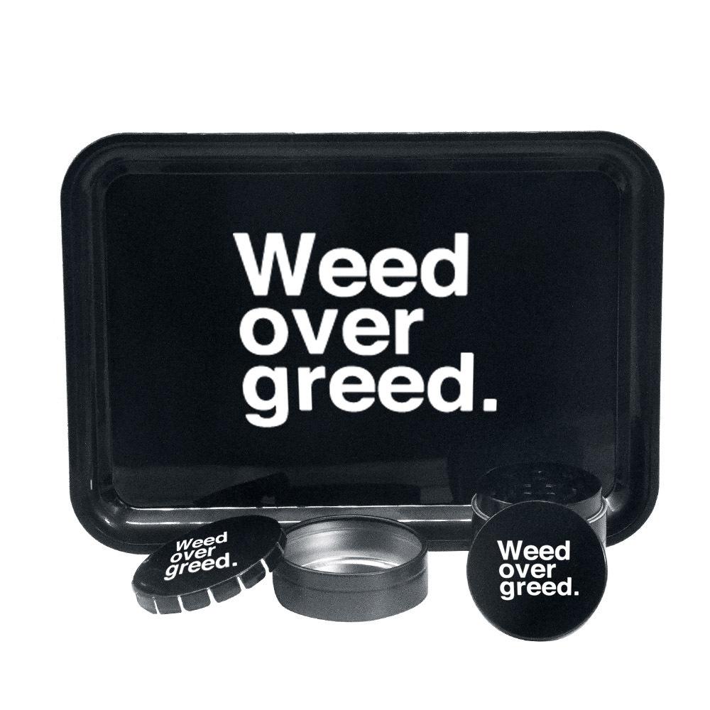 

Rolling Tray Creative Smoking set LOGO metal grinder plastic metals plate storage tank 3 piece sets