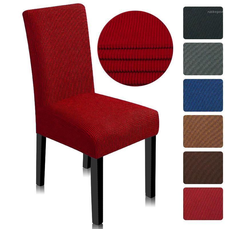 

Solid Color Chair Cover Stretch Spandex Elastic Slipcovers Covers For Dining Room Kitchen Wedding Banquet El