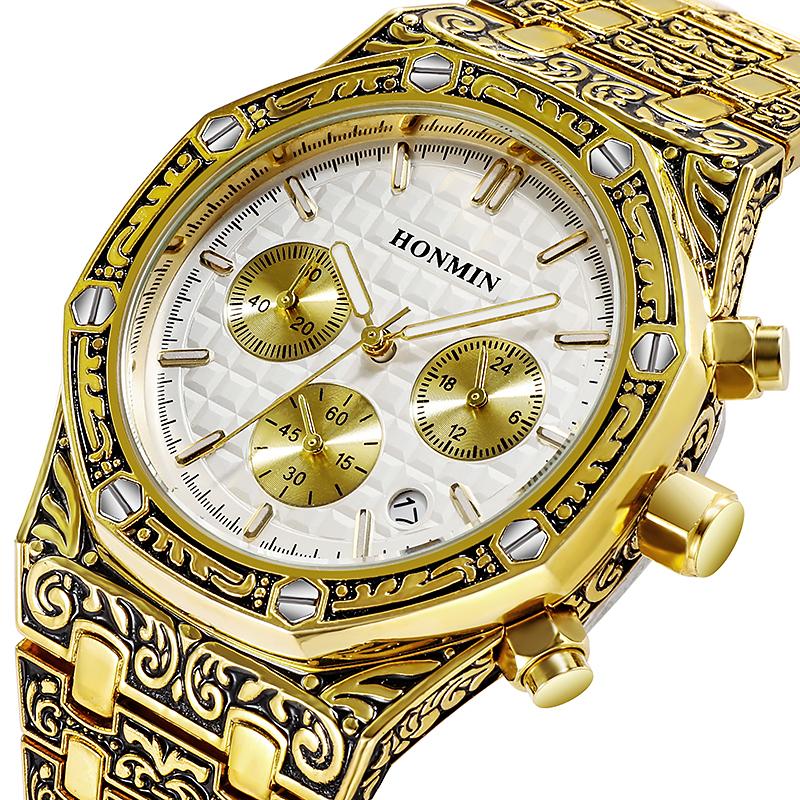 

Wristwatches 2022 HONMIN Independent High-end Brand Original Anti-magnetic And Waterproof Retro Fashion Luxury Date Quartz Watch