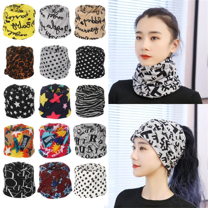 

Scarves Soft Cotton Neck Ring Scarf Autumn Winter Multipurpose Bandana Women Outdoor Keep Warm Snood Collar Warmer Cycling Headband, Blue;gray
