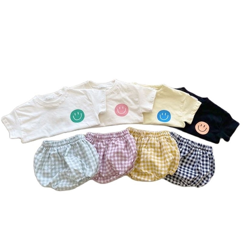

Korean version of baby and toddler clothes cute smiley suit summer cool casual western style shorts 1017 13 210622