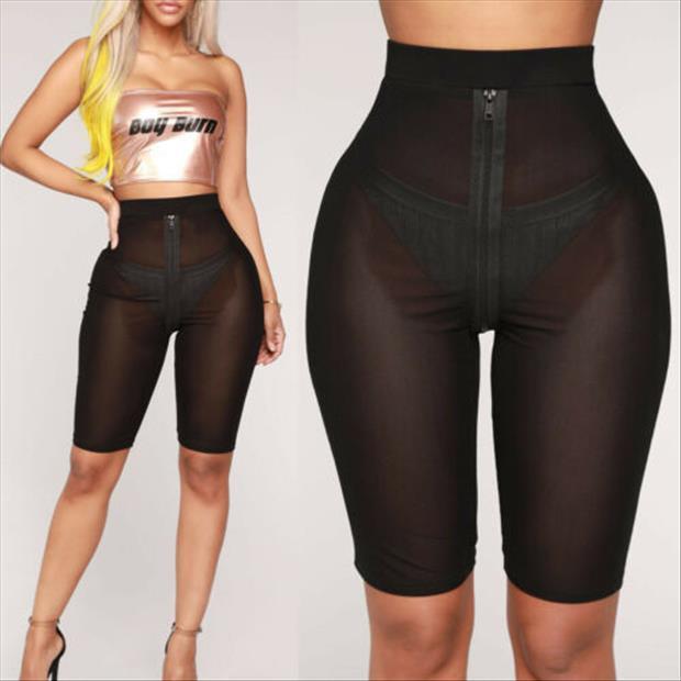 

hirgin see through fishnet mesh womens short sheer bikini cover up high waist, White;black